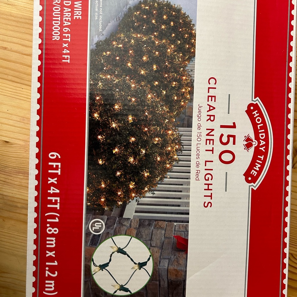 holiday time 150 clear net lights 6ft x 4ft